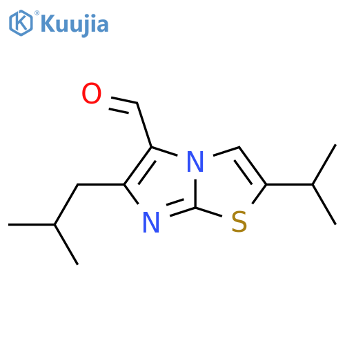 6-(2-methylpropyl)-2-(propan-2-yl)imidazo2,1-b1,3thiazole-5-carbaldehyde structure