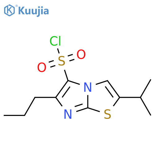 2-(propan-2-yl)-6-propylimidazo2,1-b1,3thiazole-5-sulfonyl chloride structure