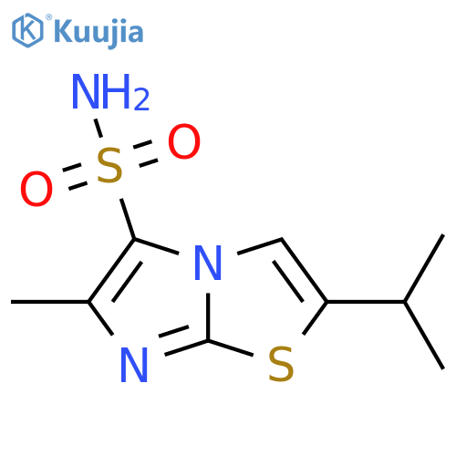 6-methyl-2-(propan-2-yl)imidazo2,1-b1,3thiazole-5-sulfonamide structure