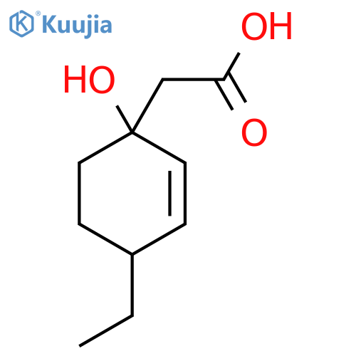 2-(4-Ethyl-1-hydroxycyclohex-2-en-1-yl)acetic acid structure