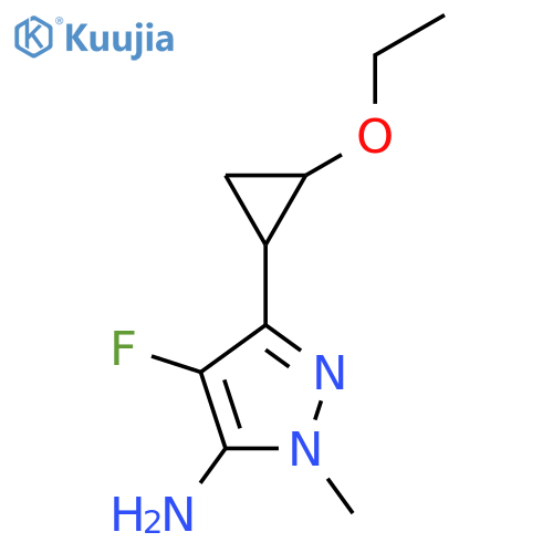 3-(2-ethoxycyclopropyl)-4-fluoro-1-methyl-1H-pyrazol-5-amine structure