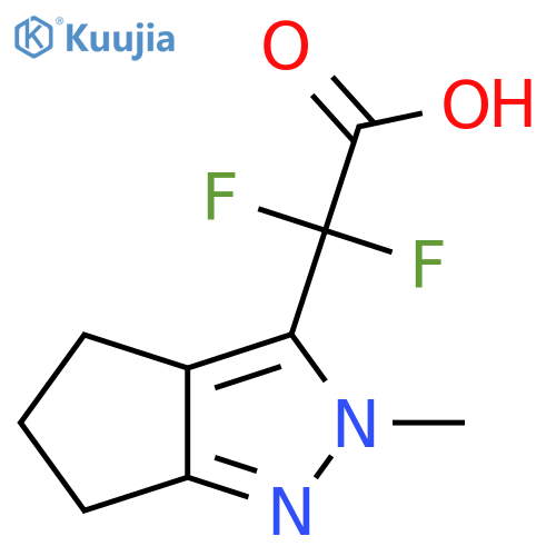 2,2-difluoro-2-{2-methyl-2H,4H,5H,6H-cyclopentacpyrazol-3-yl}acetic acid structure