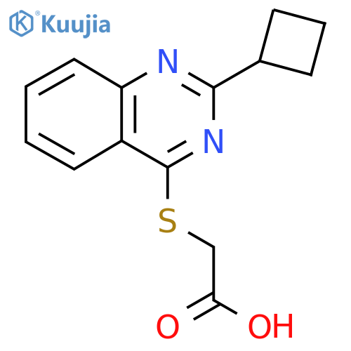 2-[(2-Cyclobutylquinazolin-4-yl)sulfanyl]acetic acid structure