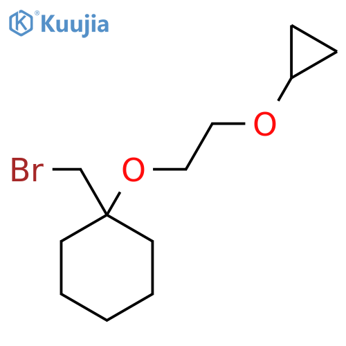1-(bromomethyl)-1-(2-cyclopropoxyethoxy)cyclohexane structure