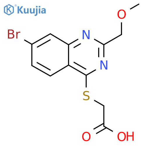 2-{[7-Bromo-2-(methoxymethyl)quinazolin-4-yl]sulfanyl}acetic acid structure