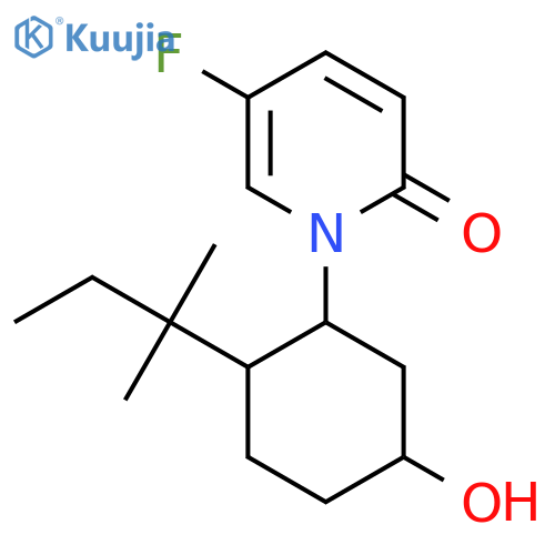 5-Fluoro-1-[5-hydroxy-2-(2-methylbutan-2-yl)cyclohexyl]-1,2-dihydropyridin-2-one structure