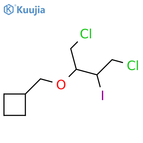 {(1,4-dichloro-3-iodobutan-2-yl)oxymethyl}cyclobutane structure