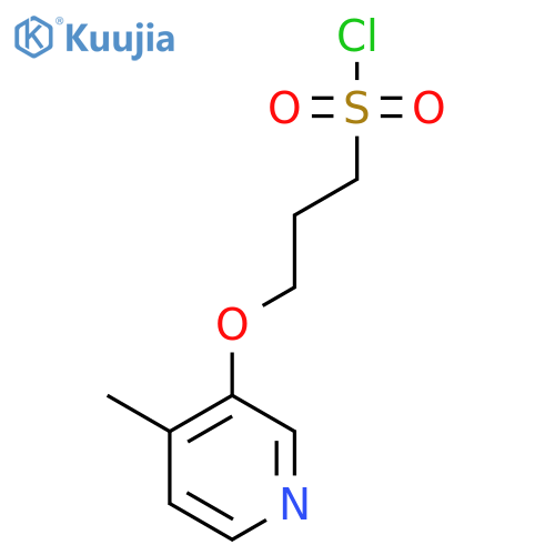3-(4-methylpyridin-3-yl)oxypropane-1-sulfonyl chloride structure