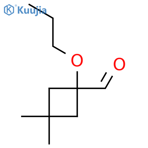 3,3-dimethyl-1-propoxycyclobutane-1-carbaldehyde structure