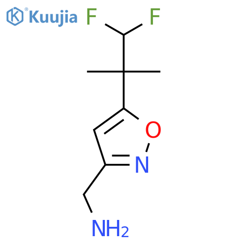 [5-(1,1-Difluoro-2-methylpropan-2-yl)-1,2-oxazol-3-yl]methanamine structure
