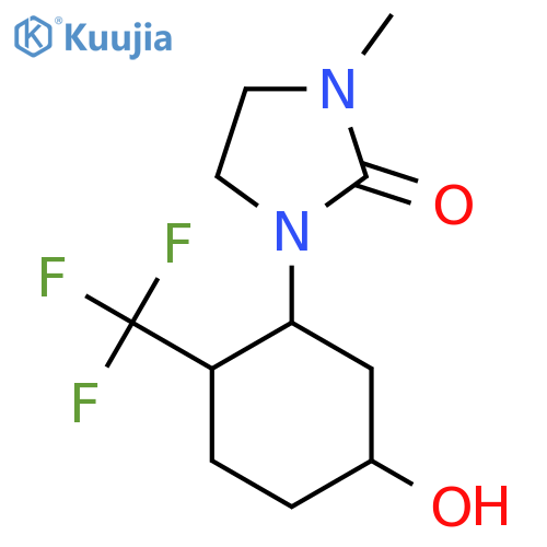 1-[5-Hydroxy-2-(trifluoromethyl)cyclohexyl]-3-methylimidazolidin-2-one structure