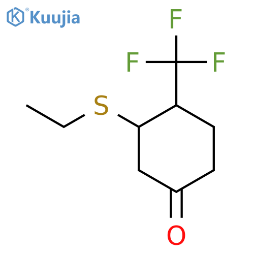 3-(Ethylsulfanyl)-4-(trifluoromethyl)cyclohexan-1-one structure