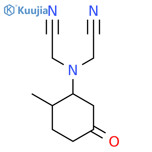 2-[(Cyanomethyl)(2-methyl-5-oxocyclohexyl)amino]acetonitrile structure