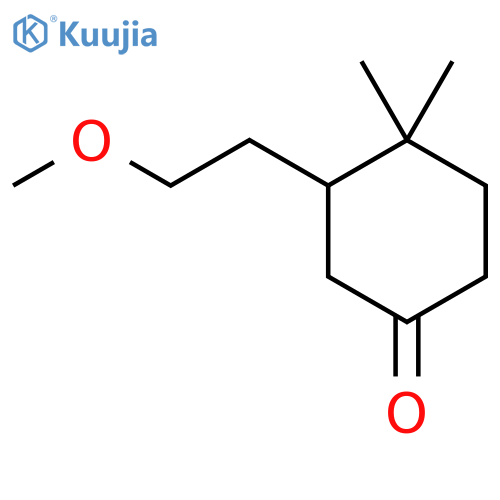 3-(2-Methoxyethyl)-4,4-dimethylcyclohexan-1-one structure
