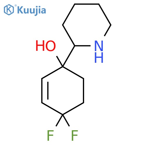 4,4-Difluoro-1-(piperidin-2-yl)cyclohex-2-en-1-ol structure