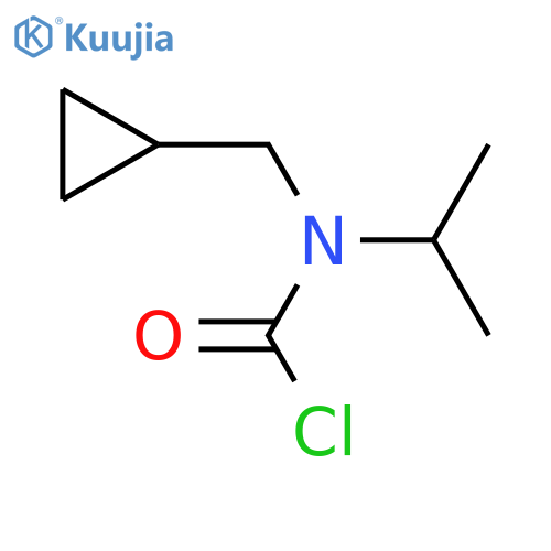 N-(cyclopropylmethyl)-N-(propan-2-yl)carbamoyl chloride structure