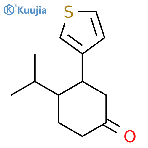 4-(Propan-2-yl)-3-(thiophen-3-yl)cyclohexan-1-one structure