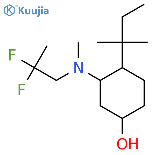 3-[(2,2-Difluoropropyl)(methyl)amino]-4-(2-methylbutan-2-yl)cyclohexan-1-ol structure