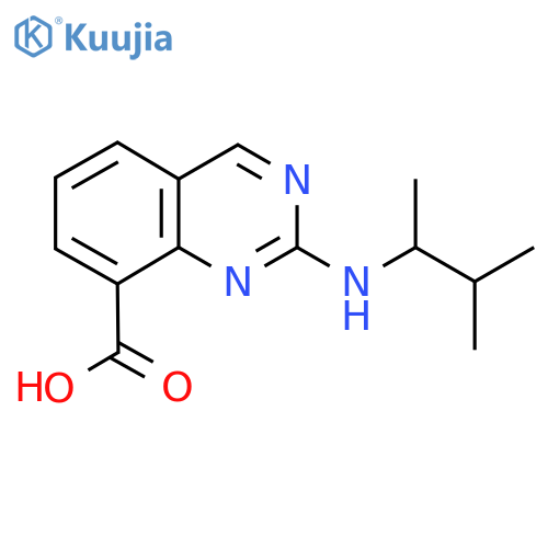 2-[(3-Methylbutan-2-yl)amino]quinazoline-8-carboxylic acid structure