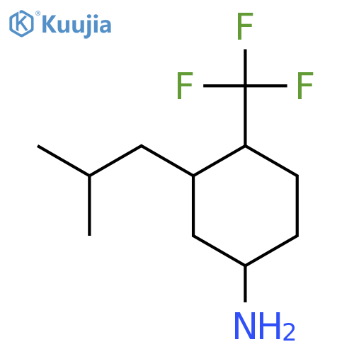 3-(2-Methylpropyl)-4-(trifluoromethyl)cyclohexan-1-amine structure