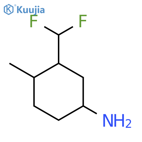 3-(Difluoromethyl)-4-methylcyclohexan-1-amine structure