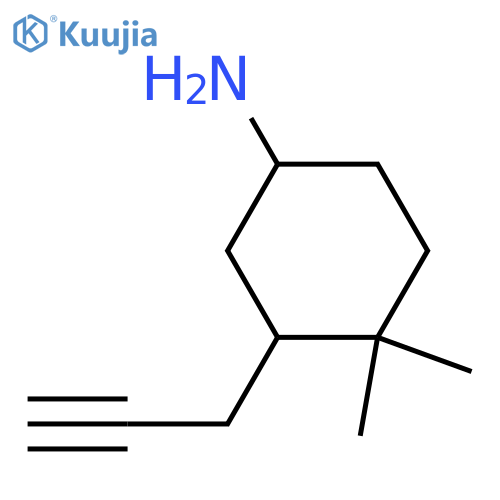 4,4-Dimethyl-3-(prop-2-yn-1-yl)cyclohexan-1-amine structure