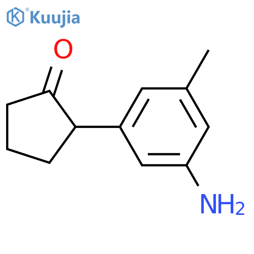 2-(3-Amino-5-methylphenyl)cyclopentan-1-one structure