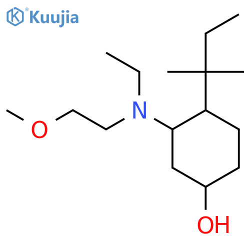 3-[Ethyl(2-methoxyethyl)amino]-4-(2-methylbutan-2-yl)cyclohexan-1-ol structure