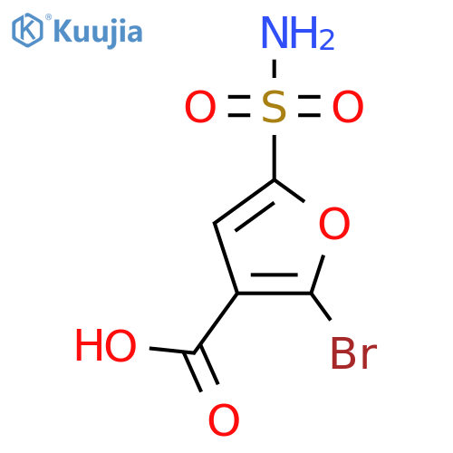 2-Bromo-5-sulfamoylfuran-3-carboxylic acid structure