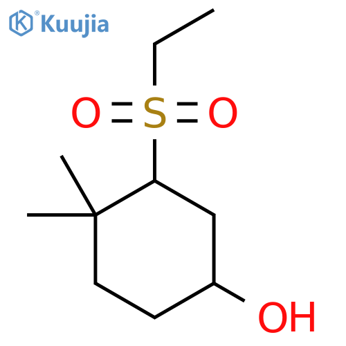 3-(Ethanesulfonyl)-4,4-dimethylcyclohexan-1-ol structure