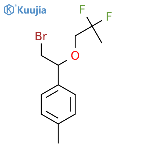 1-2-bromo-1-(2,2-difluoropropoxy)ethyl-4-methylbenzene structure