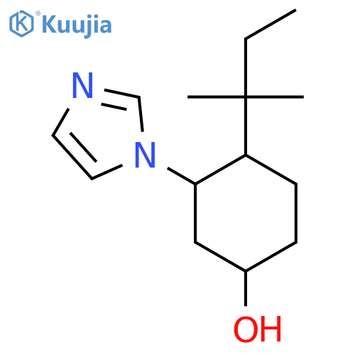 3-(1H-imidazol-1-yl)-4-(2-methylbutan-2-yl)cyclohexan-1-ol structure