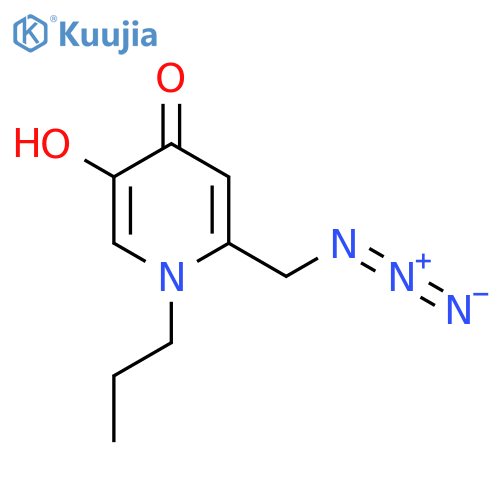 2-(azidomethyl)-5-hydroxy-1-propyl-1,4-dihydropyridin-4-one structure