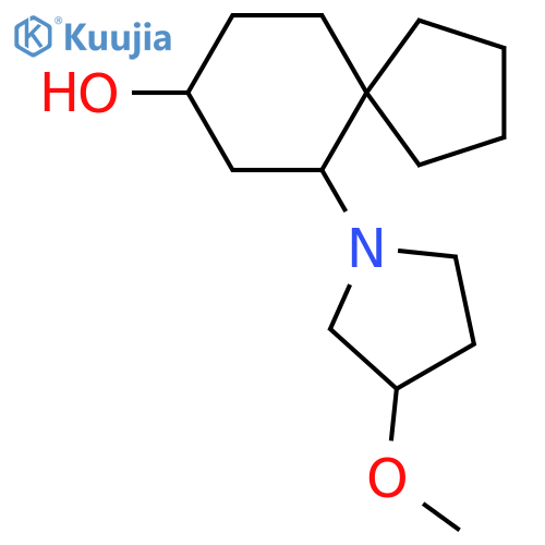 6-(3-Methoxypyrrolidin-1-yl)spiro[4.5]decan-8-ol structure