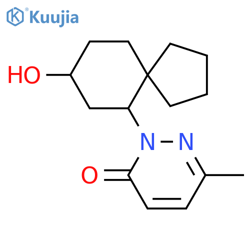 2-{8-Hydroxyspiro[4.5]decan-6-yl}-6-methyl-2,3-dihydropyridazin-3-one structure