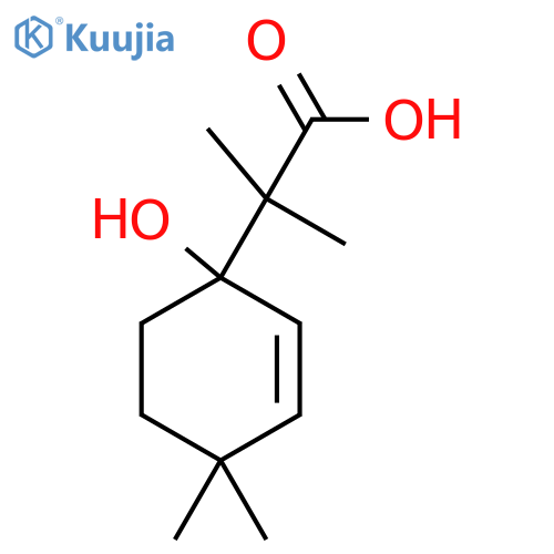 2-(1-Hydroxy-4,4-dimethylcyclohex-2-en-1-yl)-2-methylpropanoic acid structure