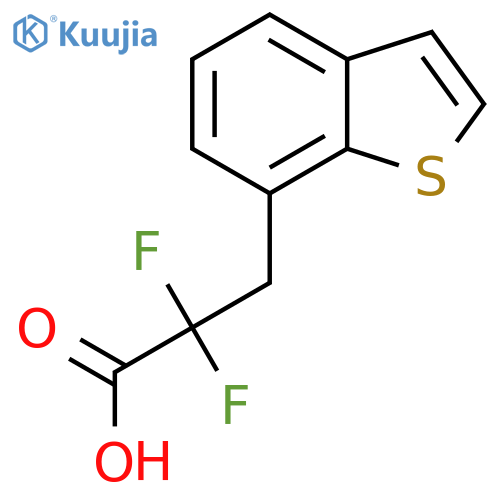 3-(1-benzothiophen-7-yl)-2,2-difluoropropanoic acid structure