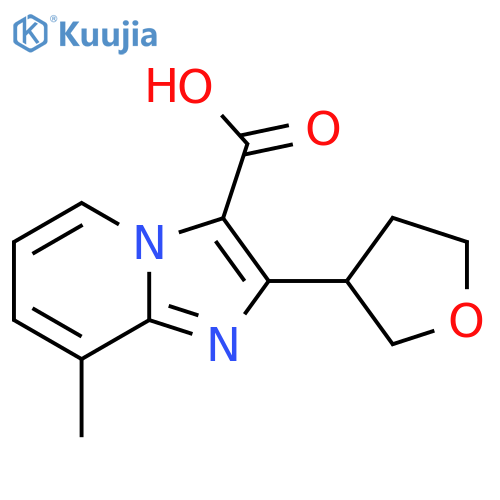 8-methyl-2-(oxolan-3-yl)imidazo1,2-apyridine-3-carboxylic acid structure