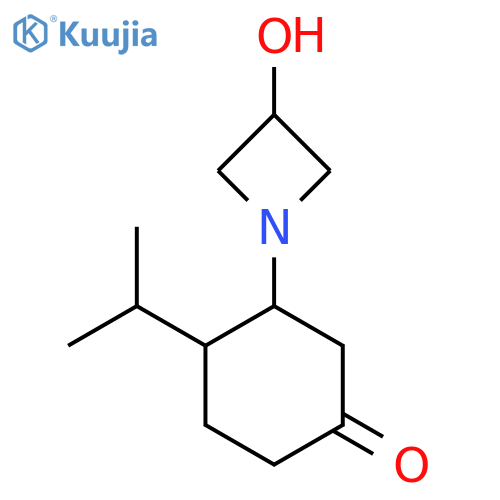 3-(3-Hydroxyazetidin-1-yl)-4-(propan-2-yl)cyclohexan-1-one structure