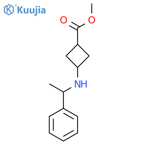 methyl 3-(1-phenylethyl)aminocyclobutane-1-carboxylate structure