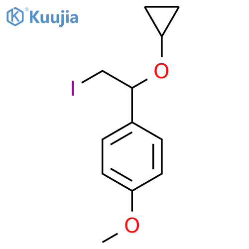 1-(1-cyclopropoxy-2-iodoethyl)-4-methoxybenzene structure