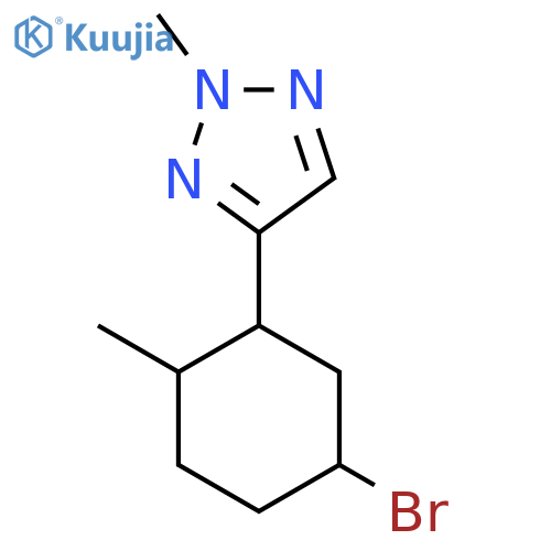 4-(5-bromo-2-methylcyclohexyl)-2-methyl-2H-1,2,3-triazole structure