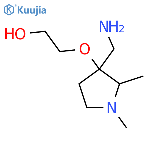 2-{3-(aminomethyl)-1,2-dimethylpyrrolidin-3-yloxy}ethan-1-ol structure