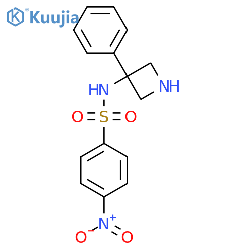 4-nitro-N-(3-phenylazetidin-3-yl)benzene-1-sulfonamide structure