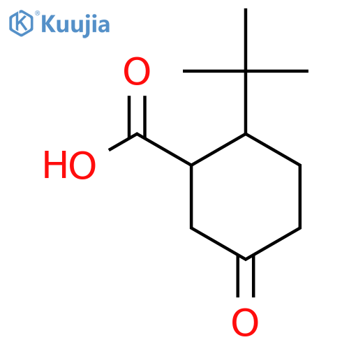 2-Tert-butyl-5-oxocyclohexane-1-carboxylic acid structure