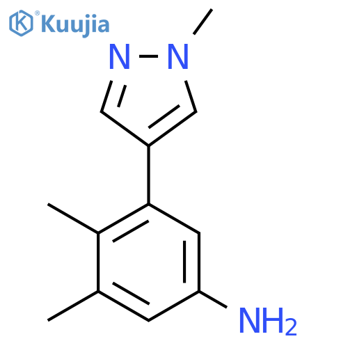 3,4-dimethyl-5-(1-methyl-1H-pyrazol-4-yl)aniline structure