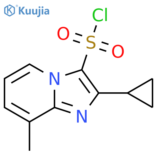 2-cyclopropyl-8-methylimidazo1,2-apyridine-3-sulfonyl chloride structure