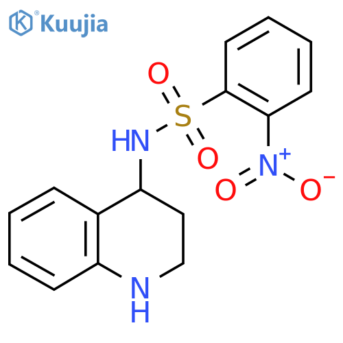 2-nitro-N-(1,2,3,4-tetrahydroquinolin-4-yl)benzene-1-sulfonamide structure