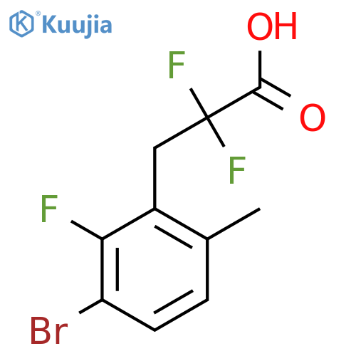 3-(3-bromo-2-fluoro-6-methylphenyl)-2,2-difluoropropanoic acid structure