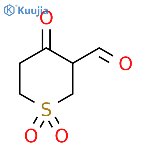 1,1,4-Trioxo-1lambda6-thiane-3-carbaldehyde structure
